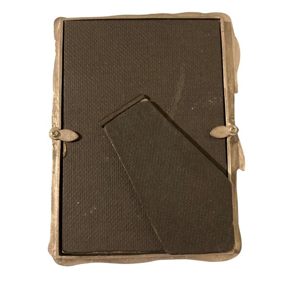 Art Nouveau Style Pewter Flamingo Picture Photo Frame With Baby Flamingo - Picture 3 of 5